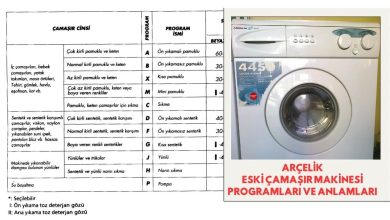 Arçelik Eski Çamaşır Makinesi Programları ve Anlamları