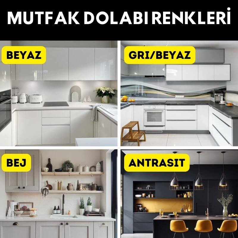 En Çok Tercih Edilen Mutfak Dolabı Renkleri